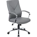 Boss Leather Accent Chair, Gray (B10101-GY)