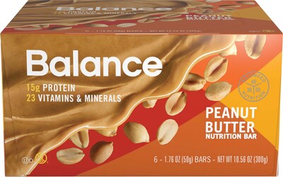 Balance Bar® Peanut Butter Bar, 1.76 oz., 6/Bx