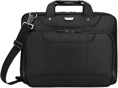 Targus Corporate Traveler 14 Ballistic Nylon Water-Resistant Laptop Bag, TSA Checkpoint Friendly, Black (CUCT02UA14S)