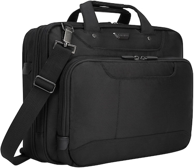 Targus Corporate Traveler 14 Ballistic Nylon Water-Resistant Laptop Bag, TSA Checkpoint Friendly, Black (CUCT02UA14S)