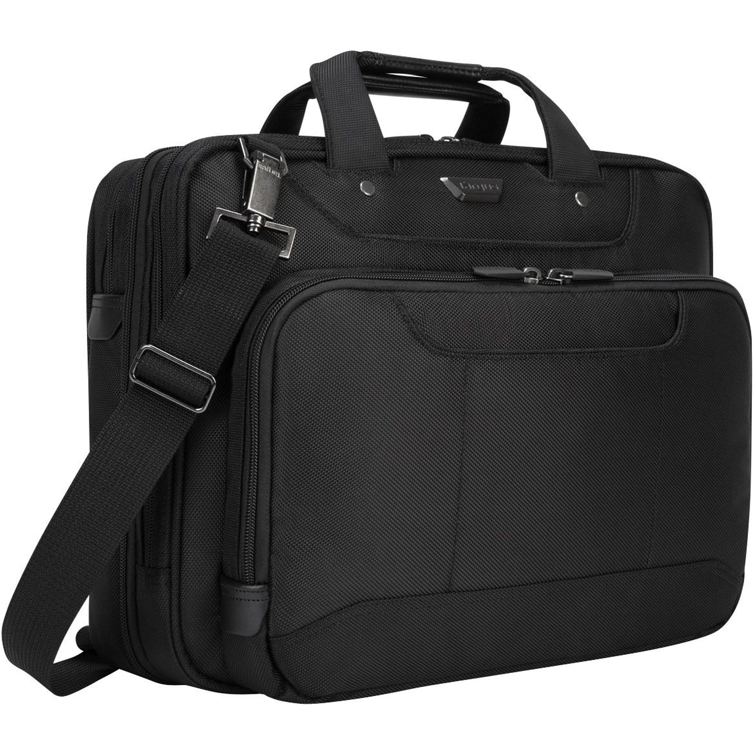 Targus Corporate Traveler 14 Ballistic Nylon Water-Resistant Laptop Bag, TSA Checkpoint Friendly, Black (CUCT02UA14S)