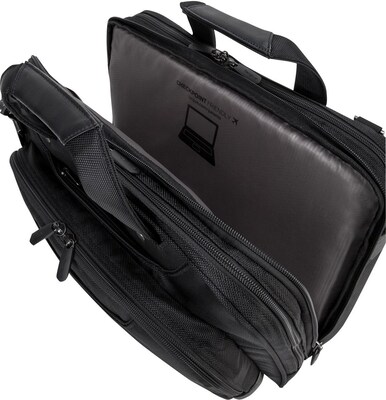 Targus Corporate Traveler 14" Ballistic Nylon Water-Resistant Laptop Bag, TSA Checkpoint Friendly, Black (CUCT02UA14S)