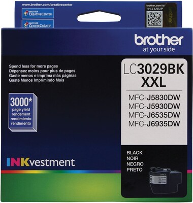 Brother LC30293PKS Cyan/Magenta/Yellow Extra High Yield Ink Cartridge, 3/Pack