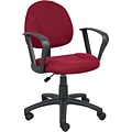 Boss Perfect Posture Deluxe Office Task Chair with Loop Arms, Burgundy (B317-BY)