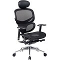 Boss Multi-Function Mesh Task Chair with Headrest, Black (B6888-BK-HR)