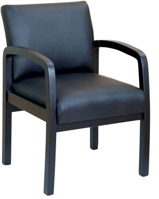 Boss Treated Vinyl (No Tools Required) Guest Chair, Black (B9580BKBK)