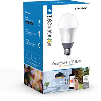 TP-LINK® 60W Smart Wi-Fi LED Bulb with Tunable White and Color (LB130)