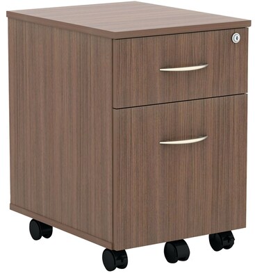 Alera Valencia Series Mobile Box/File Pedestal, 14.75 x 19.13 x 22.88, Modern Walnut (ALEVABFWA)