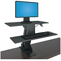 Alera® Sit-Stand Lifting Workstation, Large, Black