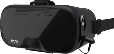 Dream Vision Virtual Reality Headset with Retractable Earbuds