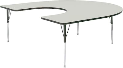 60x66 White Horseshoe-Shaped Table