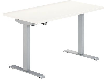 Foli Height Adjustable Table, White, 70Wx29Dx27.8-46.2H