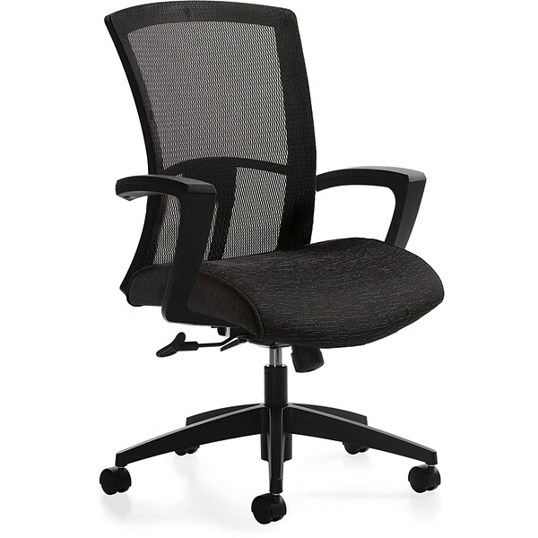 Global Accord Mesh High-Back Tilter, Black Coal, 25Wx25Dx44H