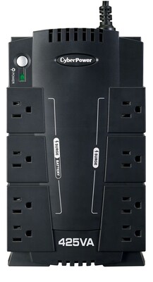 CyberPower Series 425VA UPS, 8-Outlets, Black (CP425SLG)