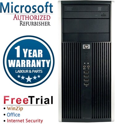 HP Compaq 6200 Pro Tower Refurbished Desktop Computer, Intel Core I3 2100 3.1G, 4GB RAM, 250GB HDD