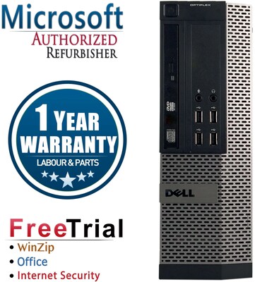 Dell OptiPlex 990 Small Form Factor Refurbished Desktop Computer, Intel i3-2100 3.1GHz, 8GB RAM, 2TB HDD
