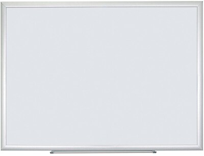 U Brands Melamine Dry Erase Whiteboard, Silver Aluminum Frame, 47 x 35 (00032AANNN)
