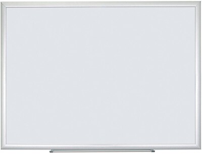 U Brands Melamine Dry Erase Whiteboard, Silver Aluminum Frame, 47 x 35 (032U00-01)