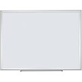 U Brands Melamine Dry Erase Whiteboard, Silver Aluminum Frame, 47 x 35 (00032AANNN)