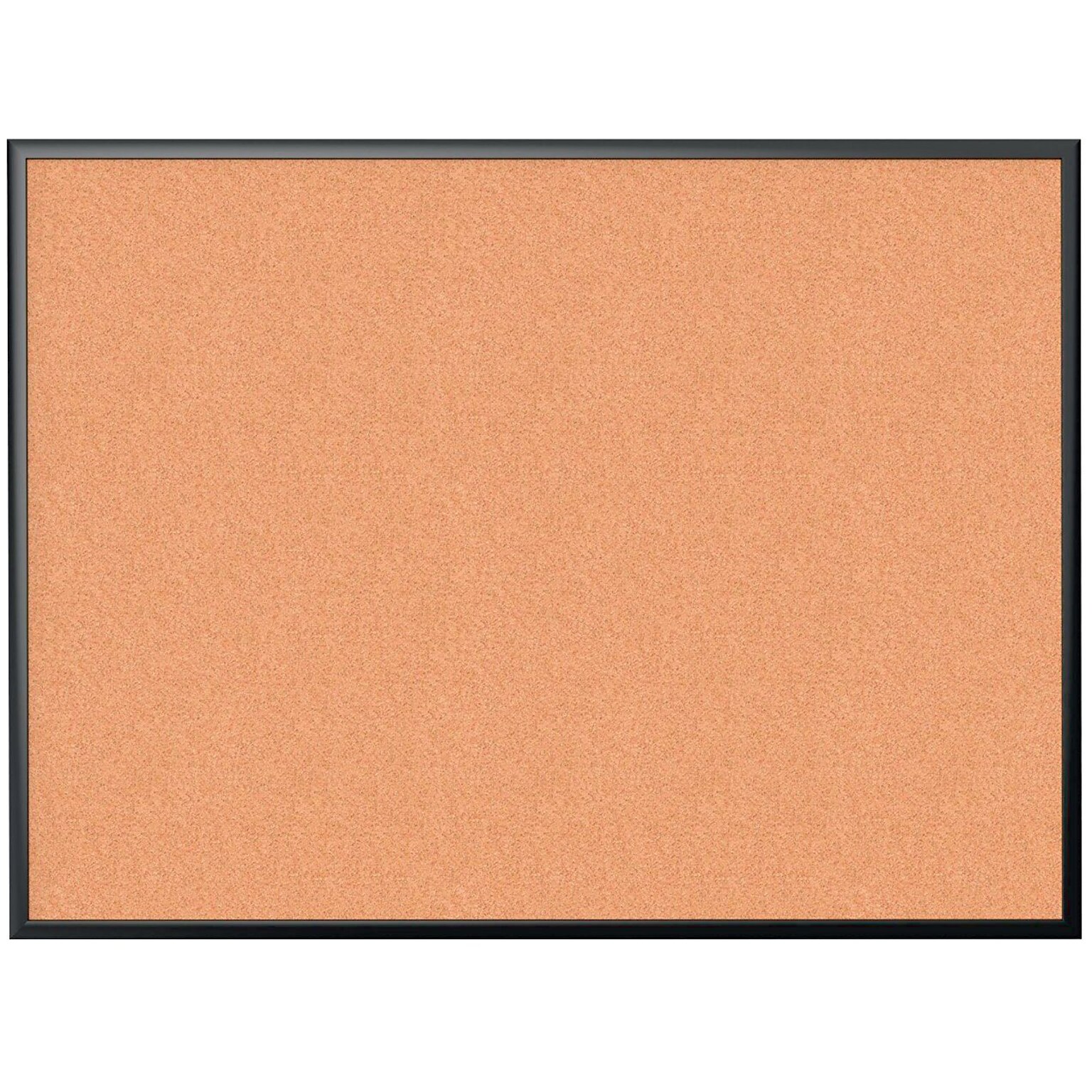 U Brands Cork Bulletin Board, 47 x 35, Black Aluminum Frame