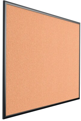 U Brands Cork Bulletin Board, 47 x 35, Black Aluminum Frame