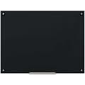 U Brands Black Glass Dry Erase Board, Frameless, 47 x 35 (171U00-01)