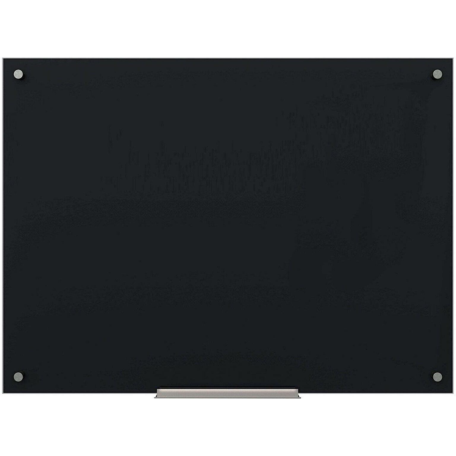 U Brands Black Glass Dry Erase Board, Frameless, 47 x 35 (171U00-01)