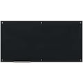 U Brands Glass Dry Erase Board, 70 x 35, Black Surface, Frameless (173U00-01)