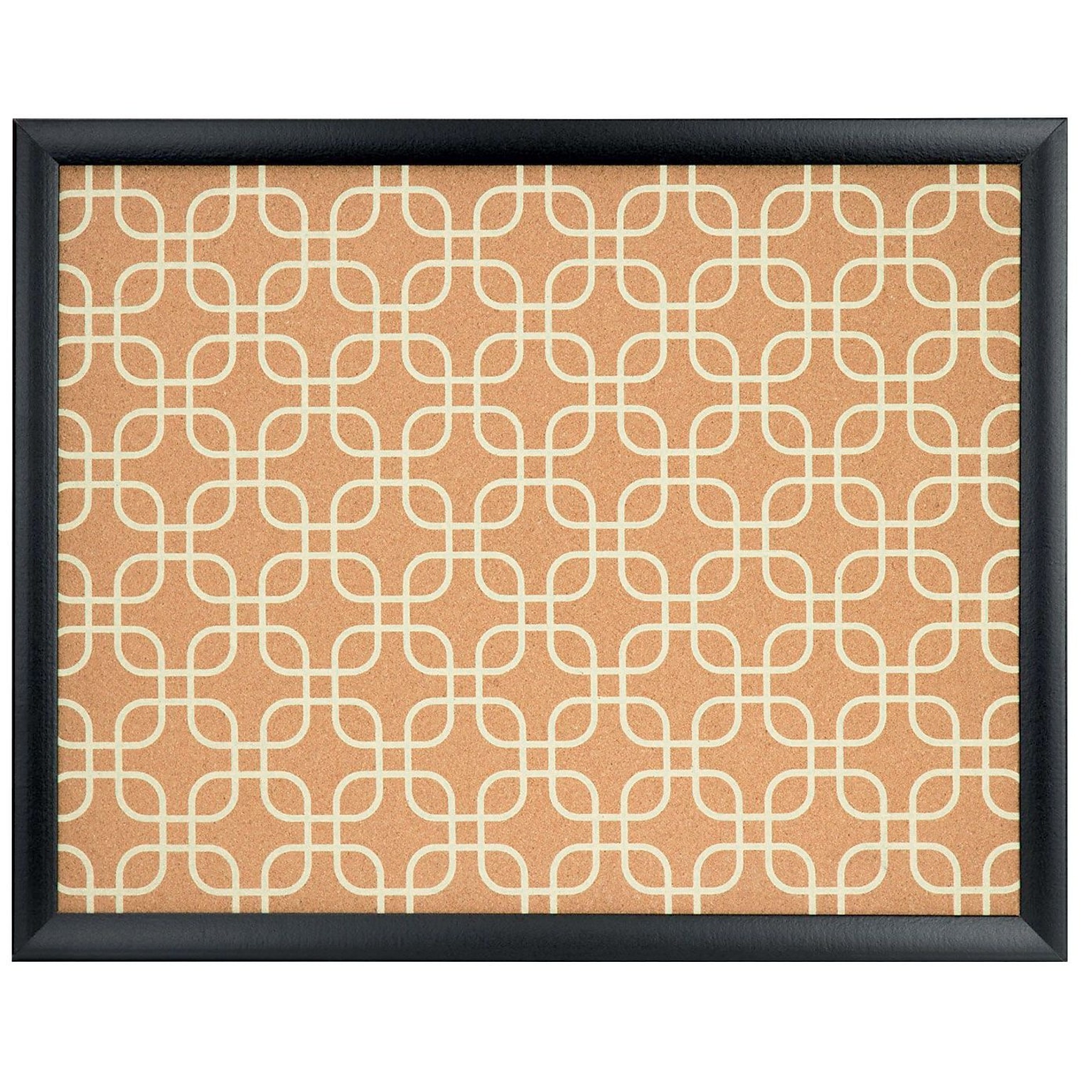U Brands Fashion Cork Bulletin Board, 20 x 16, Black Frame (305U00-01)