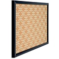 U Brands Fashion Cork Bulletin Board, 20 x 16, Black Finish Frame