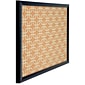 U Brands Fashion Cork Bulletin Board, 20" x 16", Black Finish Frame