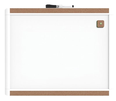 U Brands PINIT Magnetic Dry Erase Whiteboard, 20 x 16, White Frame