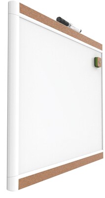 U Brands PINIT Magnetic Dry Erase Whiteboard, 20" x 16", White Frame