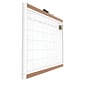 U Brands Pin-It Magnetic Dry Erase Monthly Calendar Board 20 x 16 White Frame