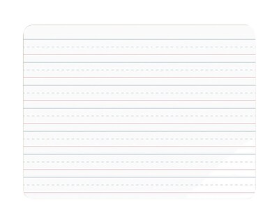 U Brands Double Sided Dry Erase Student Boards, Ruled and Plain, 12" x 9", 10/Pack (483U00-01)