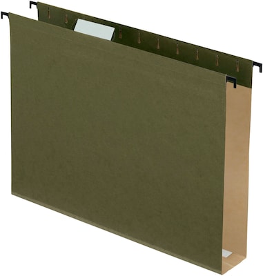 Pendaflex SureHook 1/5 Cut Tab Extra Capacity Reinforced Hanging Folder, 8.5 x 11, Standard Green, 10/Box (6152X2R)
