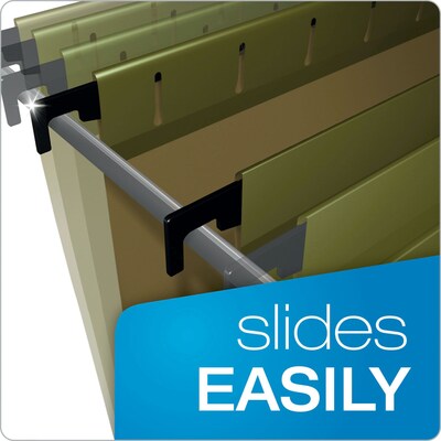 Pendaflex SureHook 1/5 Cut Tab Extra Capacity Reinforced Hanging Folder, 8.5" x 11", Standard Green, 10/Box (6152X2R)