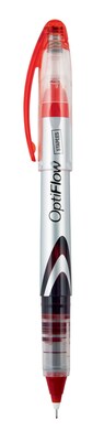 UPC 718103081849 product image for Staples OptiFlow Needle-Tip Rollerball Pens, Fine Point, Red, Dozen (15196) | Qu | upcitemdb.com