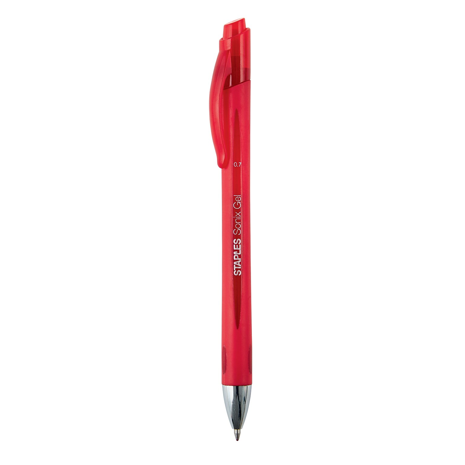 Sonix® Retractable Gel-Ink Pens, Medium Point, Red, Dozen