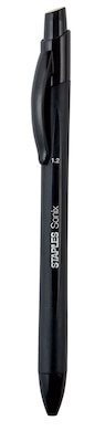 Sonix® Ballpoint Retractable Pens Bold 1.2mm Black 12pk [50809]