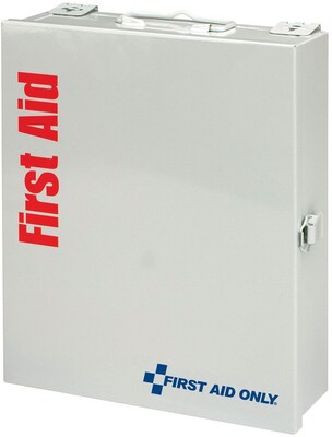 First Aid Only™ SmartCompliance Medium Food Service Metal First Aid Cabinet w/o Medications for up to 25 People (1350-FAE-0103)