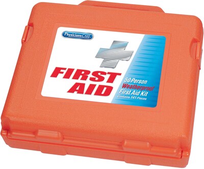 First Aid Only™ Weatherproof Hard Plastic First Aid Kit for 50 People (13200)