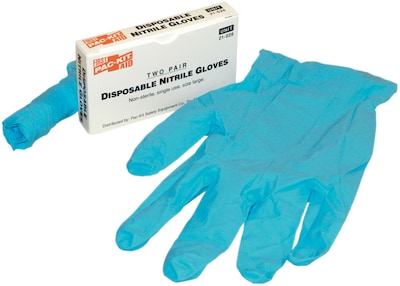 First Aid Only Nitrile Exam Gloves, Latex Free, 4/Box (21-026/AN5011)