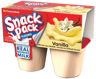Snack Pack Vanilla Pudding, 3.5 Oz., 2 Cups