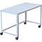 Space Solutions 48 Wide Metal Mobile Desk Workstation with Wheels, White (21114)