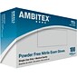 Ambitex Powder Free Black Nitrile Gloves, Small, 1000/Carton (NSM200BLK)