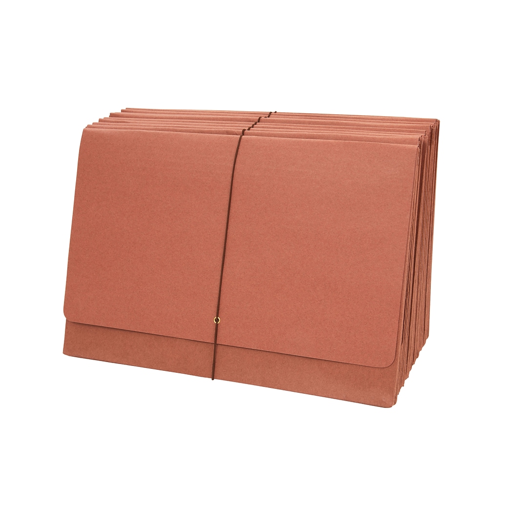 Extra Wide Legal Size 71167 Redrope 5 per Box 7 Expansion Smead TUFF Expanding File Wallet with Flap and Cord Closure