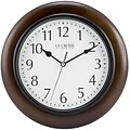 La Crosse Clock 10 In Brown Solid Wood Analog Wall Clock (404-2625)