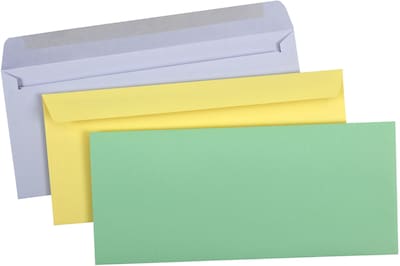 #10 Envelope, Pastel 1 Assorted, 4-1/8 x 9-1/2