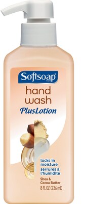 Softsoap Liquid Hand Soap Plus Lotion, Shea & Cocoa Butter, 8 Oz. Pump Bottle